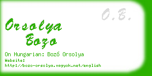 orsolya bozo business card
